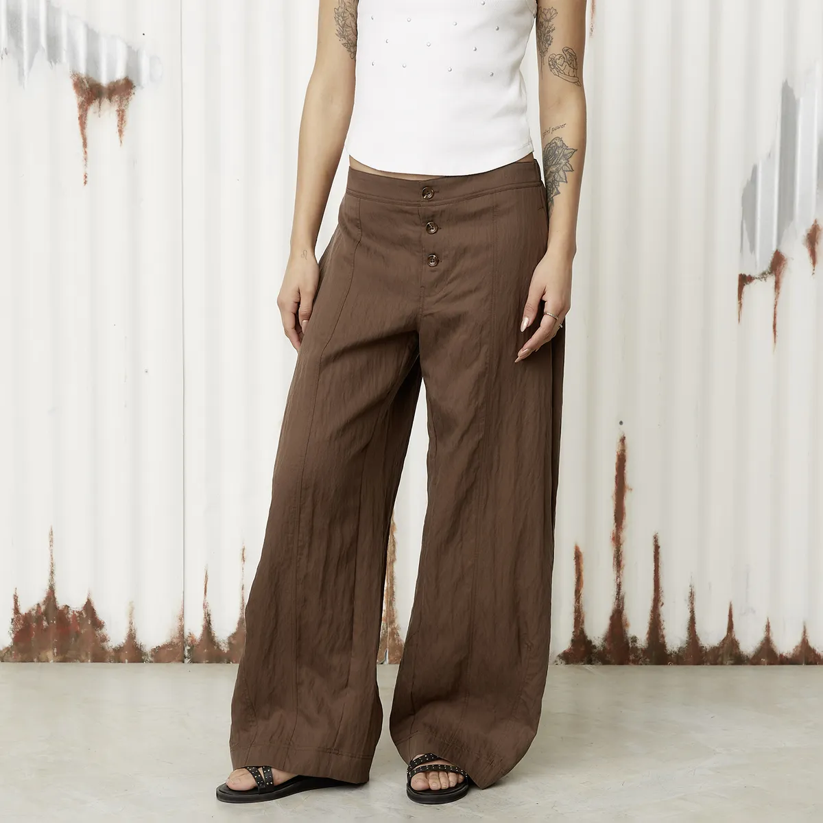 AMERICANINO - Pantalón Slouchy Tiro Bajo Mujer Americanino
