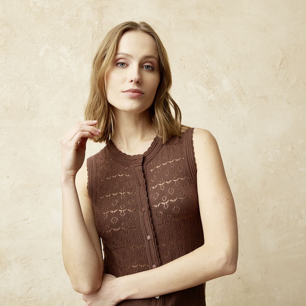 BASEMENT - Vestido Sin Manga Algodón Mujer Basement