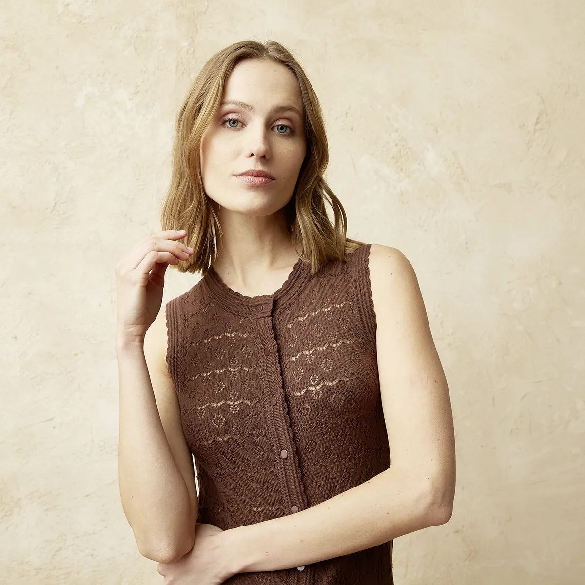 BASEMENT - Vestido Sin Manga Algodón Mujer Basement