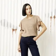 AMERICANINO - Polera Manga Larga Algodón Mujer