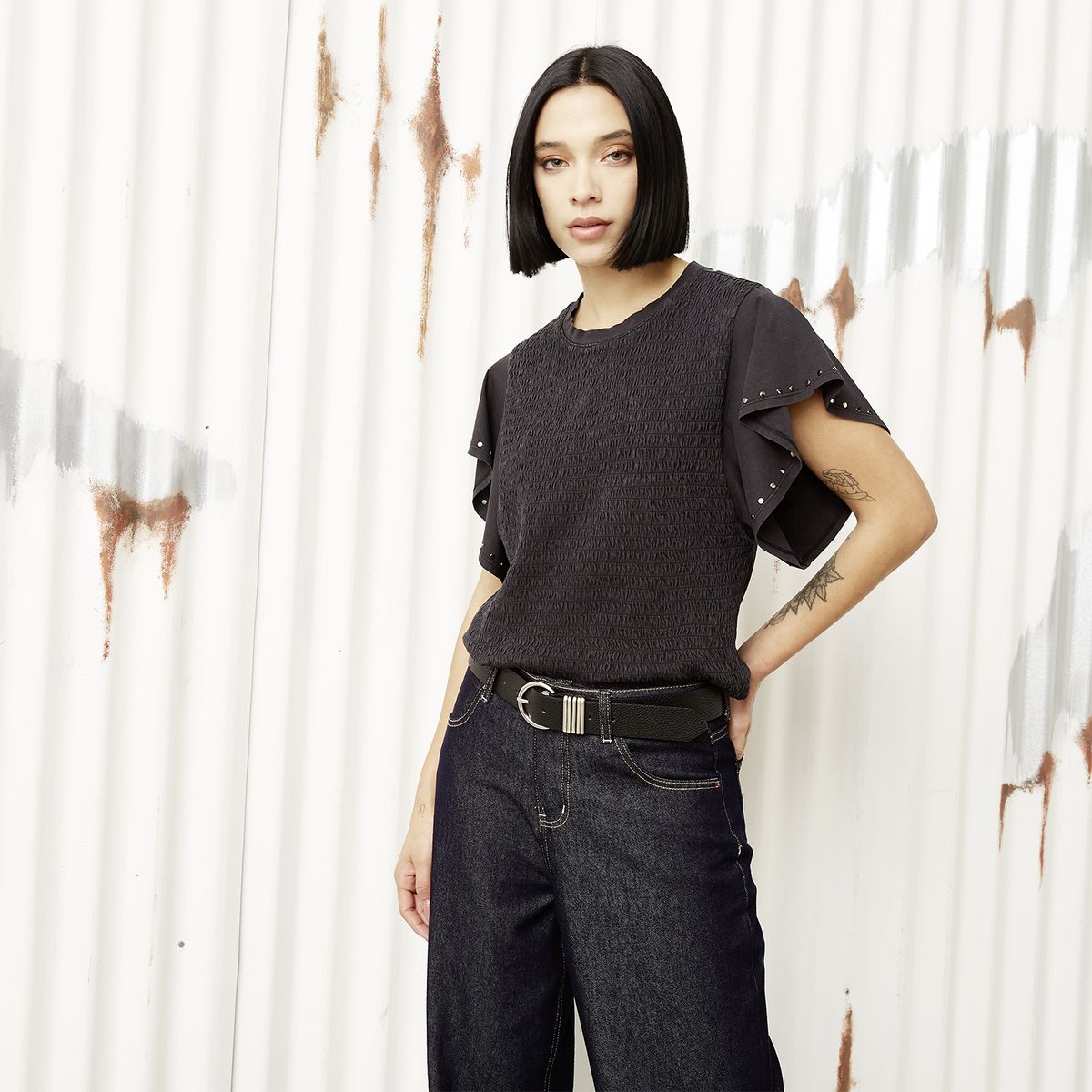 AMERICANINO - Polera Manga Larga Algodón Mujer Americanino