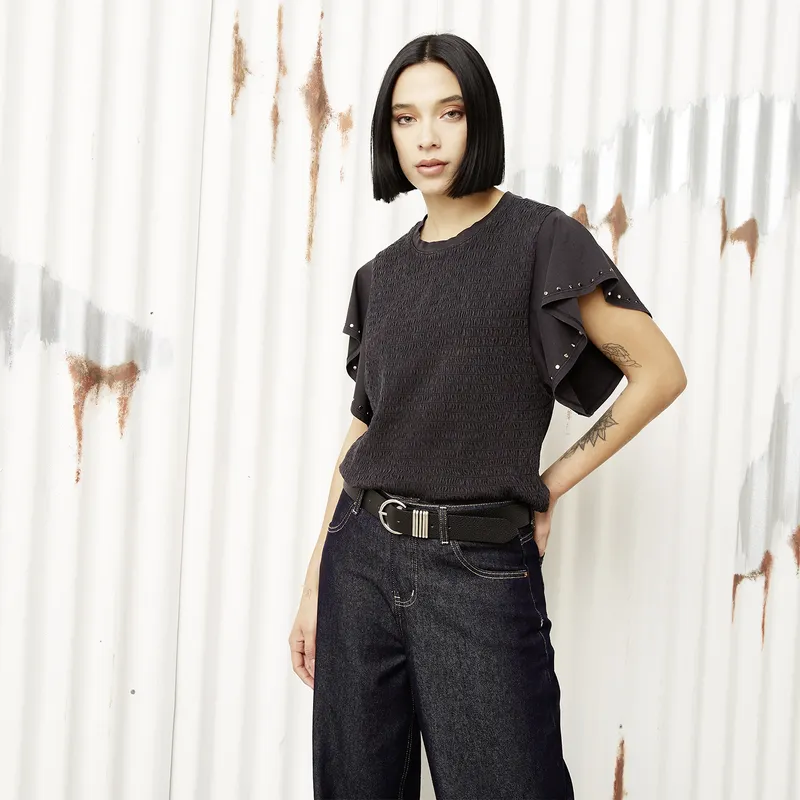 AMERICANINO - Polera Manga Larga Algodón Mujer Americanino