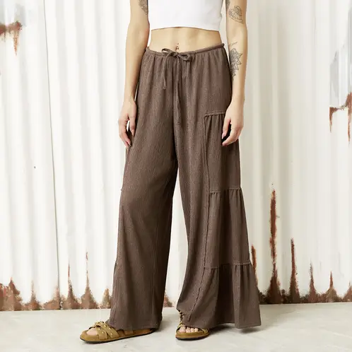 AMERICANINO - Pantalón Baggy Tiro Medio Mujer