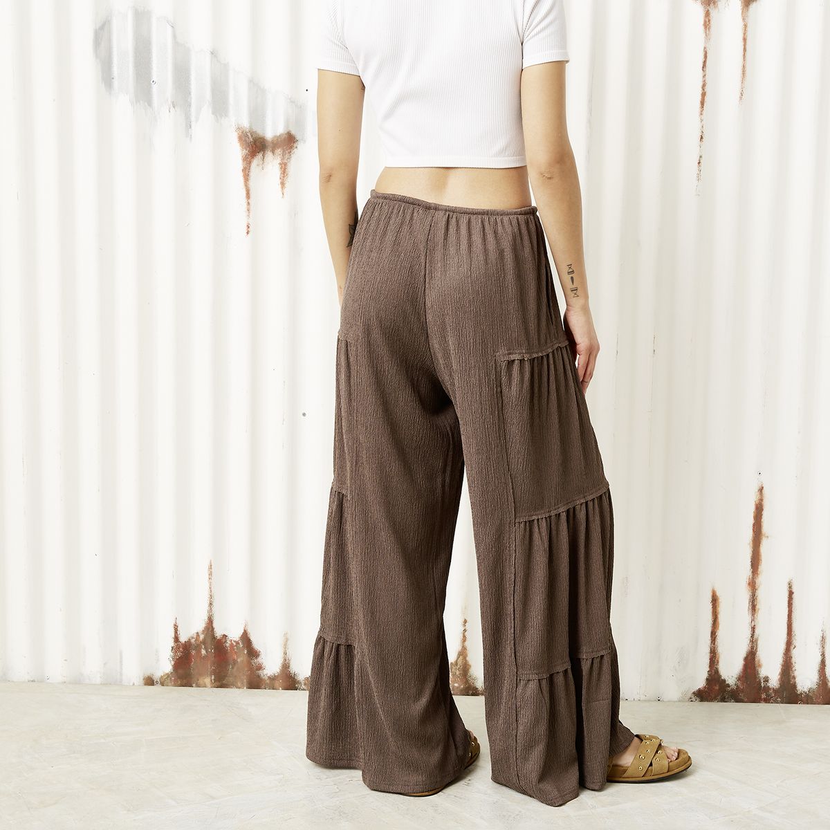 AMERICANINO - Pantalón Baggy Tiro Medio Mujer Americanino