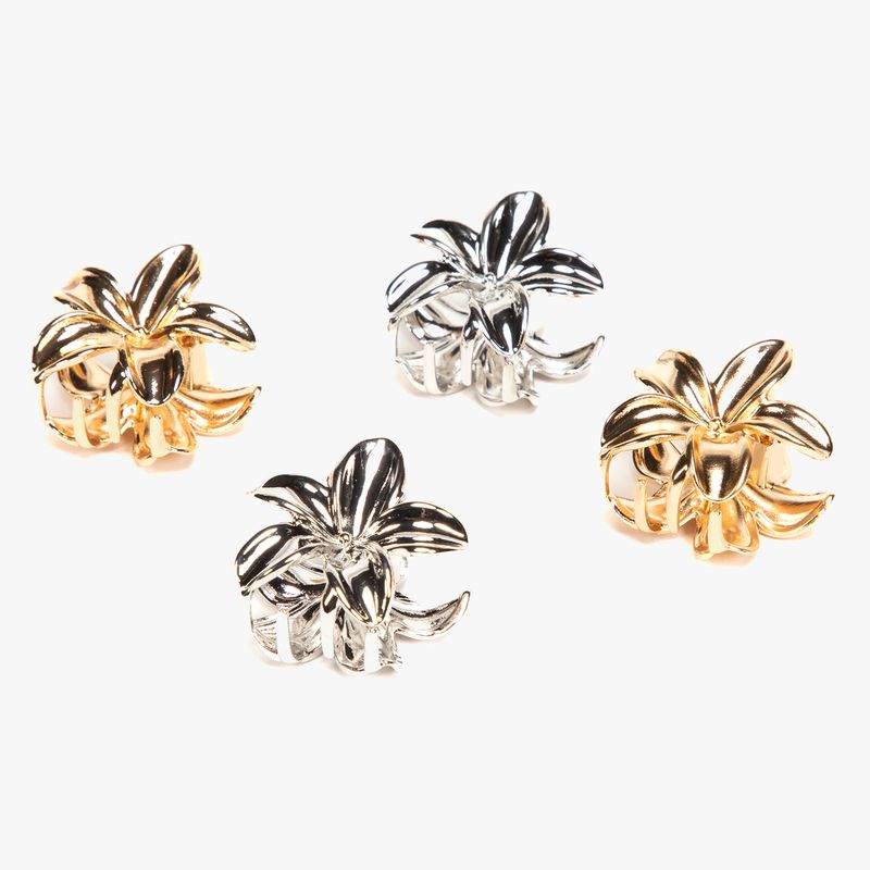 SYBILLA - Set Pinches Flor Metalizado Mujer Sybilla
