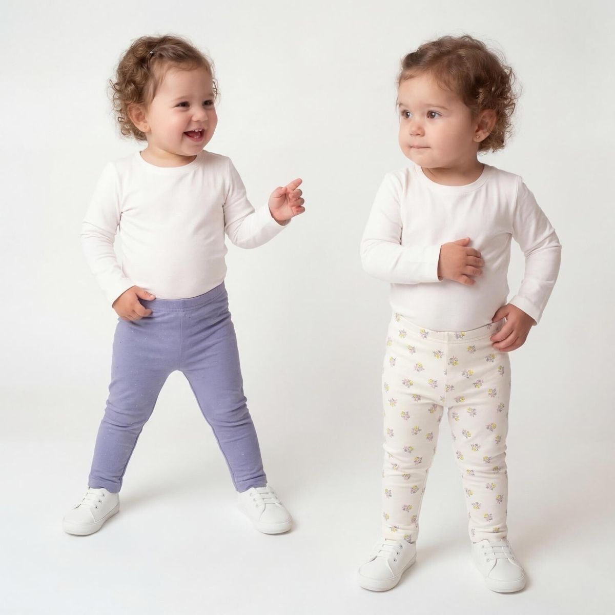 YAMP - Pack De 2 Calzas Bebé Niña Algodón Yamp