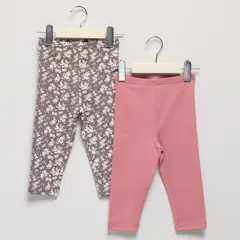 YAMP - Pack De 2 Calzas Bebé Niña Algodón