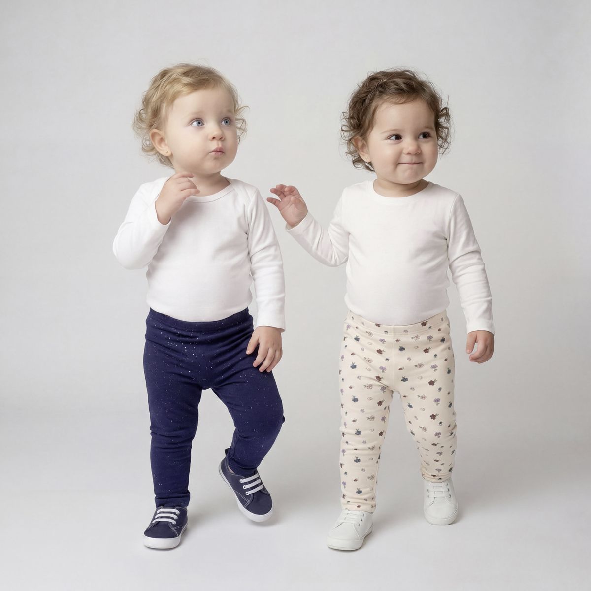 YAMP - Pack De 2 Calzas Bebé Niña Algodón Yamp