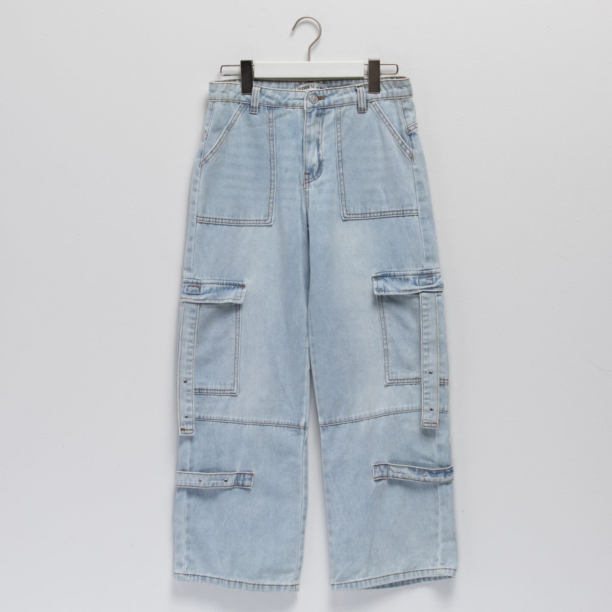 ELEVEN - Pantalón Jean Cargo Niña Eleven