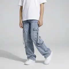 ELEVEN - Pantalón Jean Cargo Niña