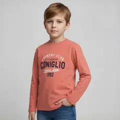 CONIGLIO - Polera Niño Manga Larga Algodón
