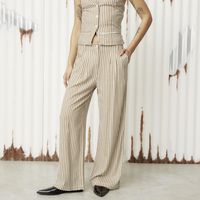 Pantalón Recto Tiro Alto Mujer