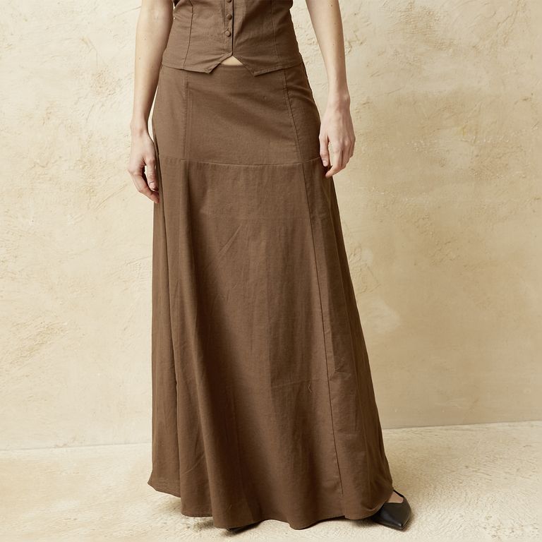 "Falda Midi Mujer Basement"