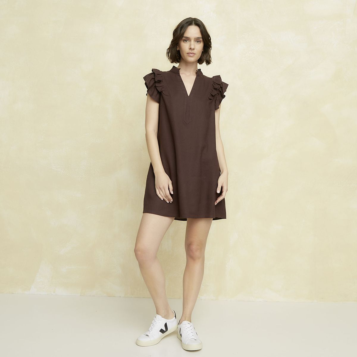 UNIVERSITY CLUB - Vestido Corto Lino Mujer University Club