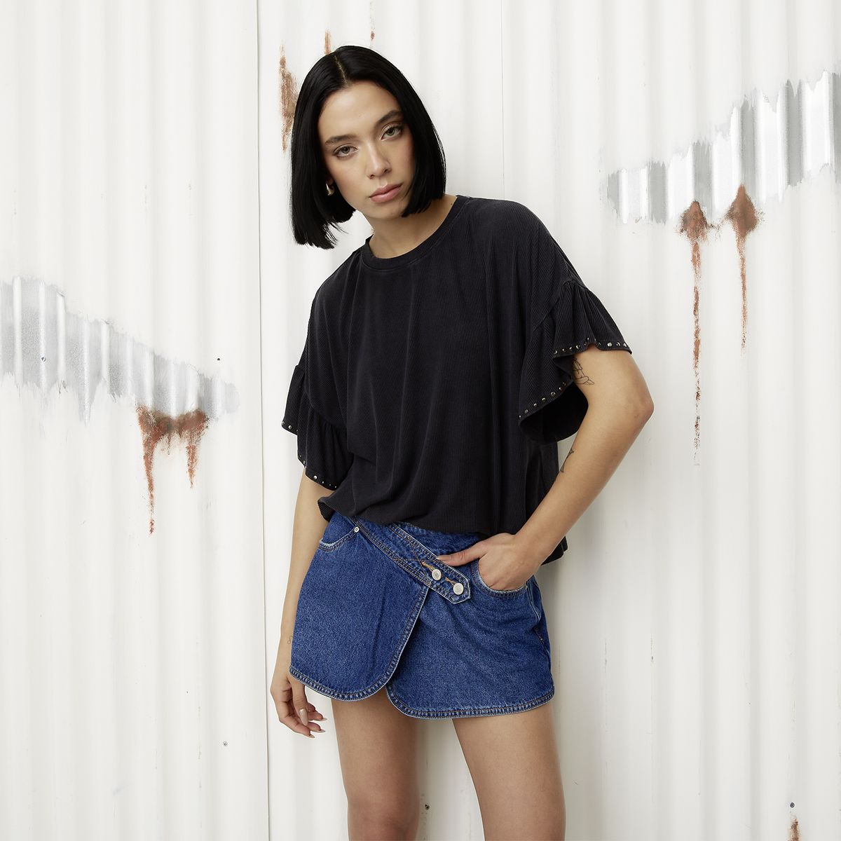 AMERICANINO - Polera Manga Corta Mujer Americanino