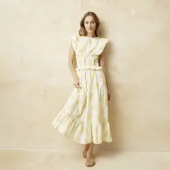 BASEMENT - Vestido Manga Corta Algodón Mujer