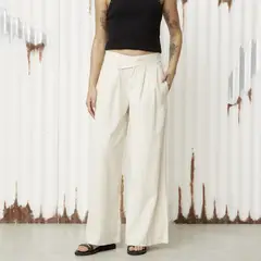 AMERICANINO - Pantalón Recto Tiro Medio Mujer