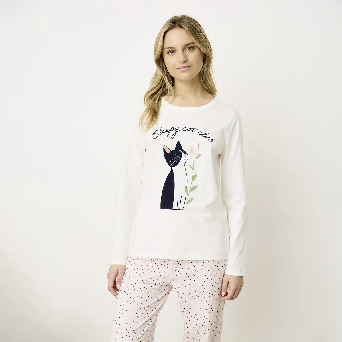 SYBILLA - Polera De Pijama Algodón Mujer Sybilla