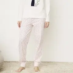 SYBILLA - Pantalón Largo de Pijama Algodón Mujer
