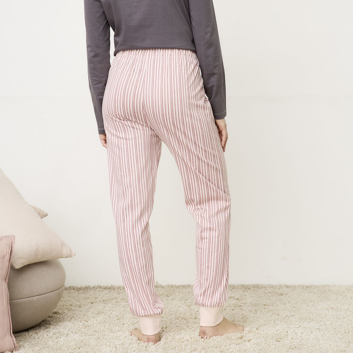SYBILLA - Pantalón Largo de Pijama Algodón Mujer Sybilla