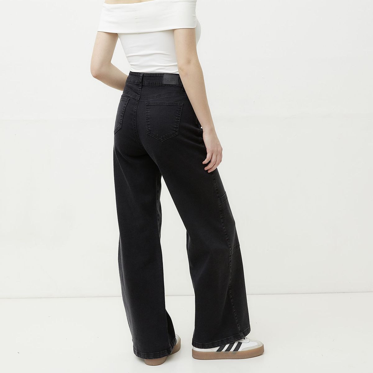 SYBILLA - Jeans Wide Leg Tiro Medio Mujer Sybilla