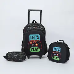 YAMP - Pack Escolar Mochila con rueditas + Lonchera + Estuche