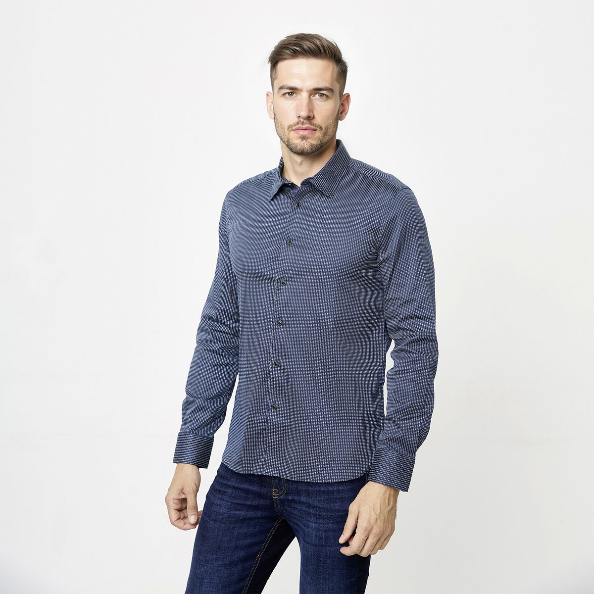 MOSSIMO - Camisa Casual Manga Corta Algodón Hombre Mossimo