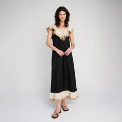 BASEMENT - Vestido Mujer 100% Lino x Fran Larrain