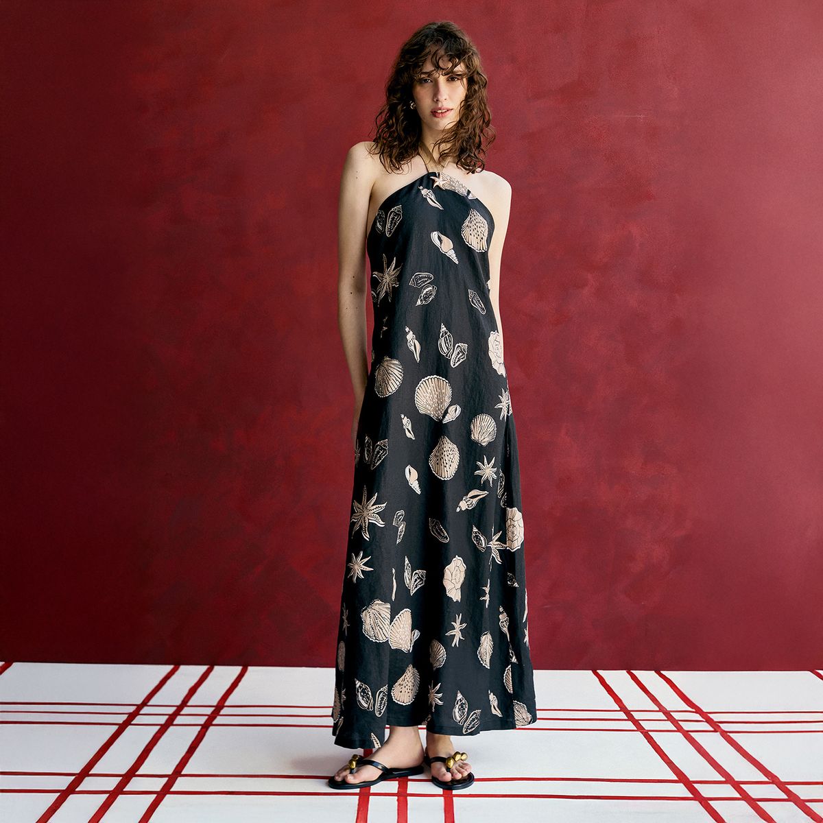 BASEMENT - Vestido Mujer 100% Lino x Fran Larrain Basement