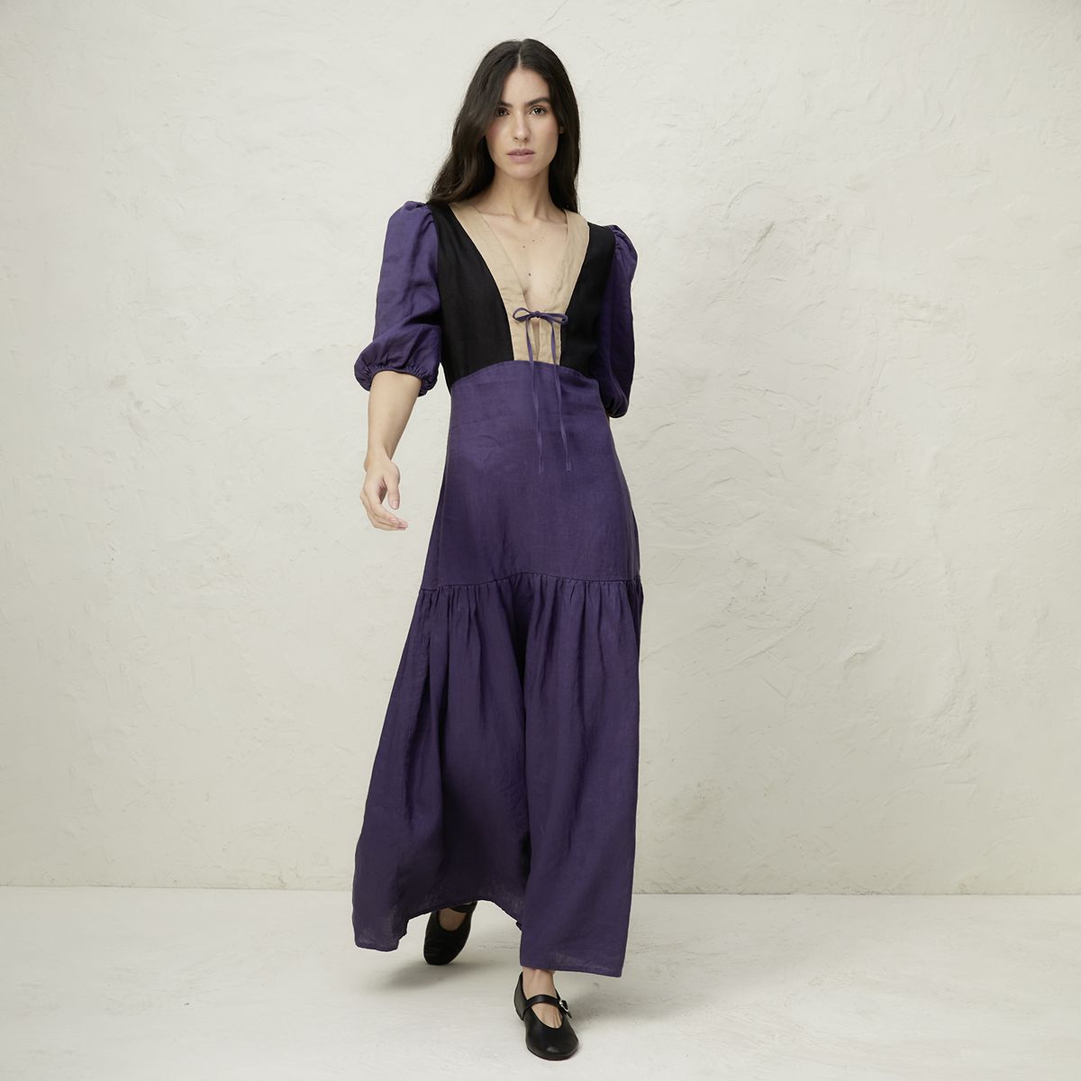 BASEMENT - Vestido Mujer 100% Lino x Fran Larrain Basement