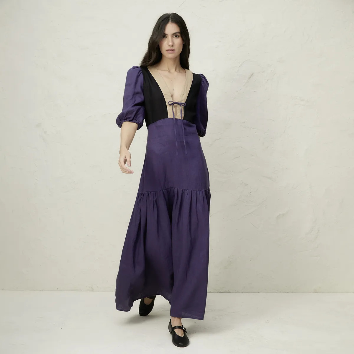 BASEMENT - Vestido Mujer 100% Lino x Fran Larrain Basement