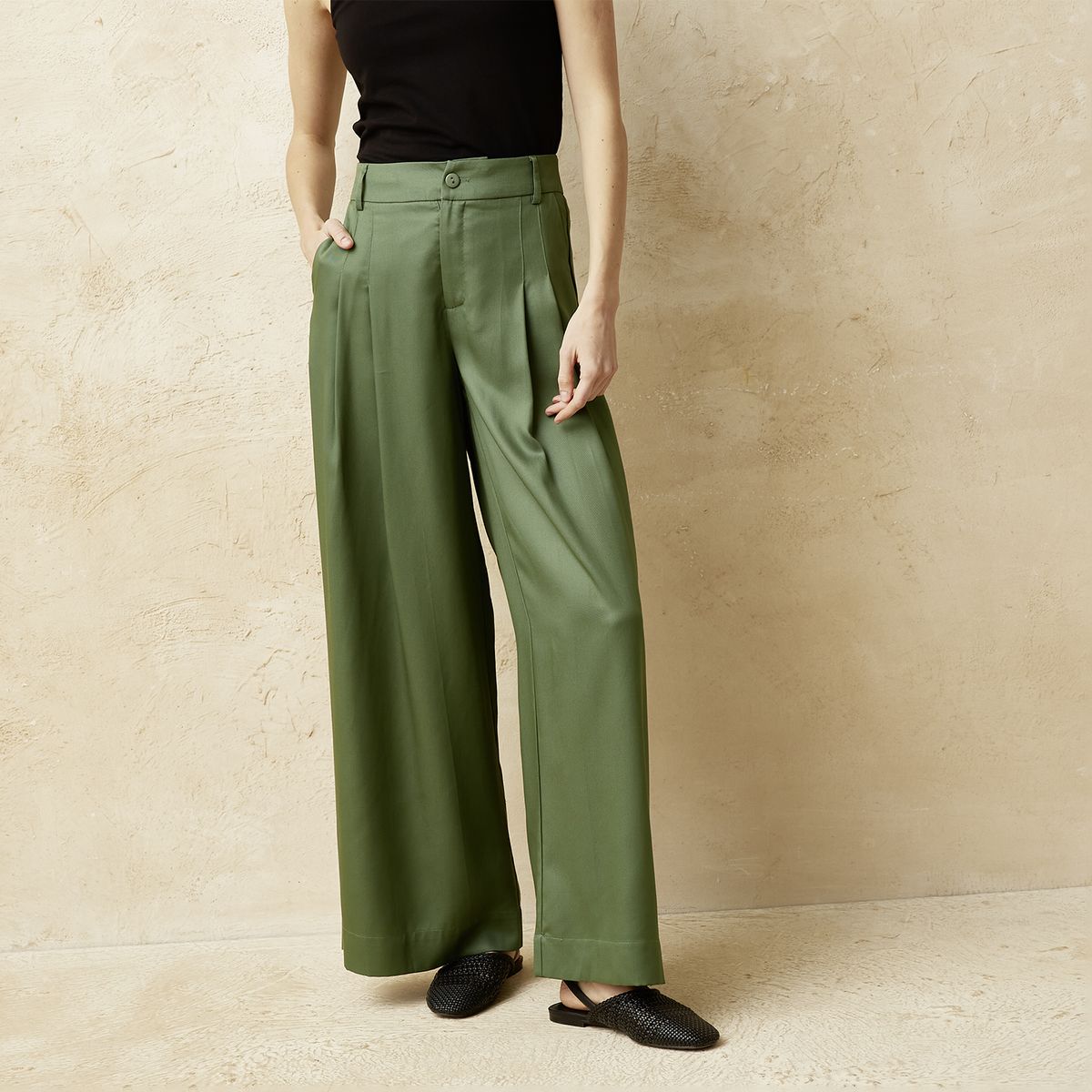 BASEMENT - Pantalón Tiro Alto Mujer Basement