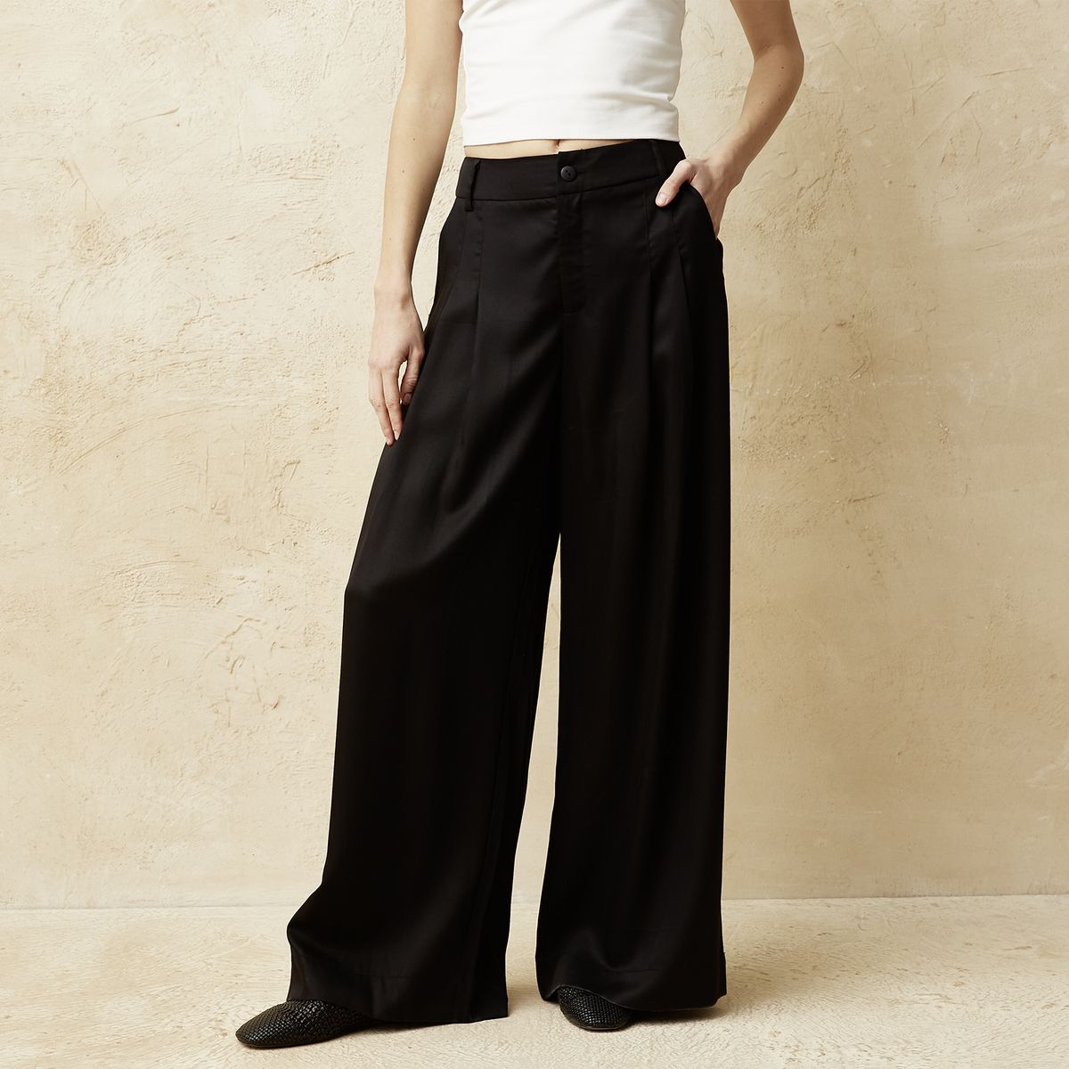 BASEMENT - Pantalón Tiro Alto Mujer Basement