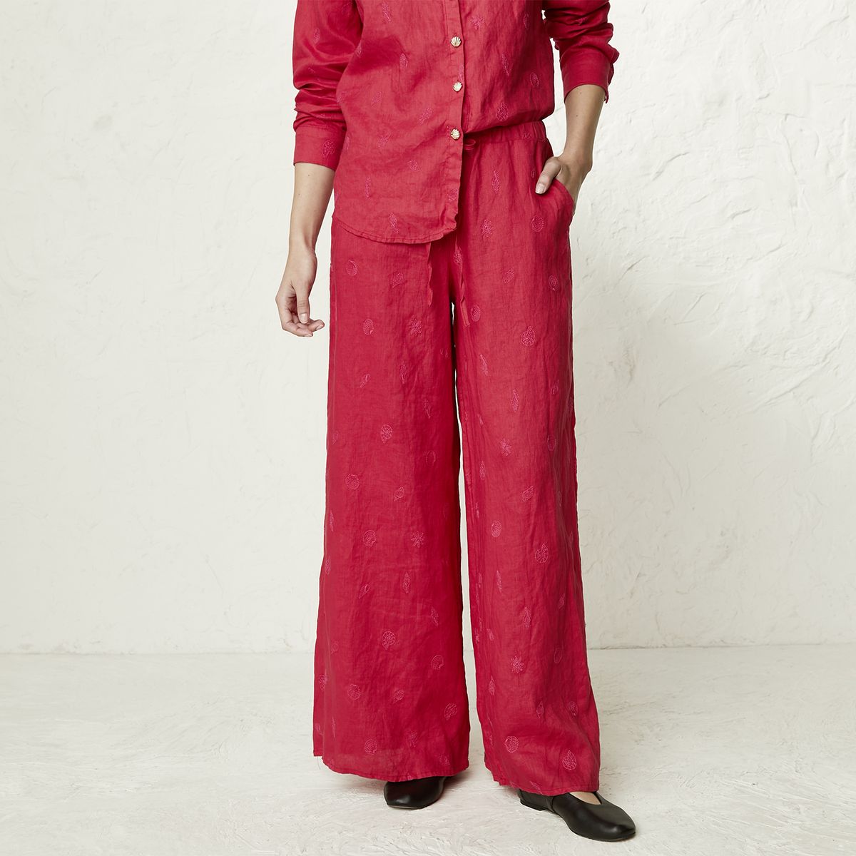 BASEMENT - Pantalón Mujer 100% Lino x Fran Larrain Basement