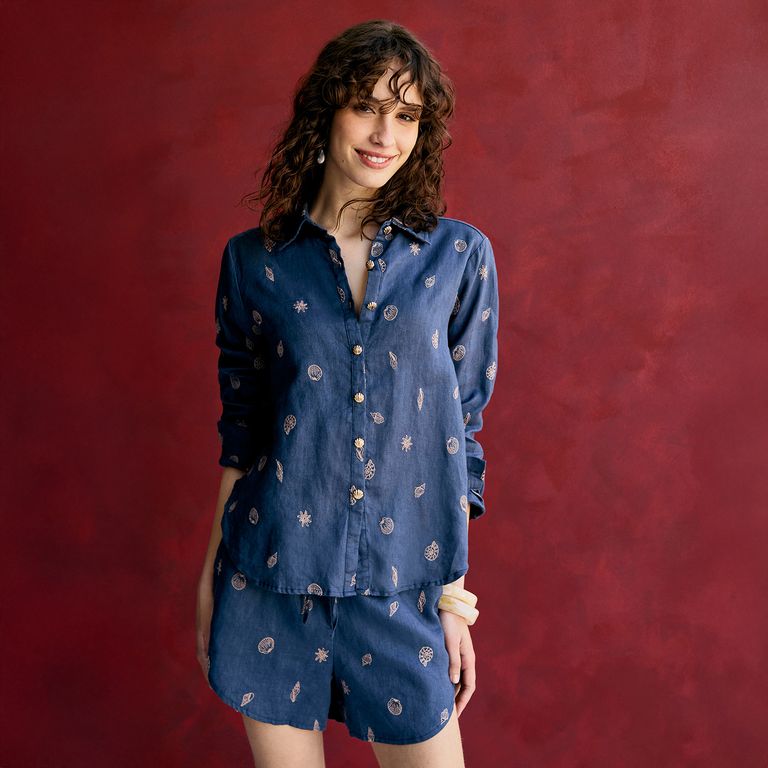 Short Mujer 100% Lino x Fran Larrain