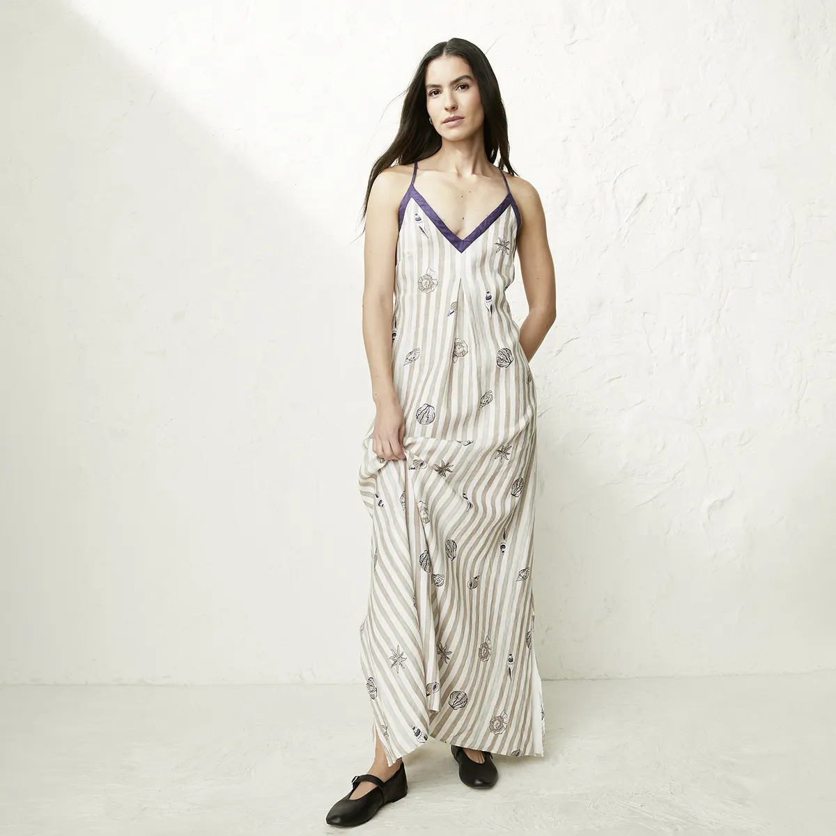 BASEMENT - Vestido Mujer 100% Lino x Fran Larrain Basement