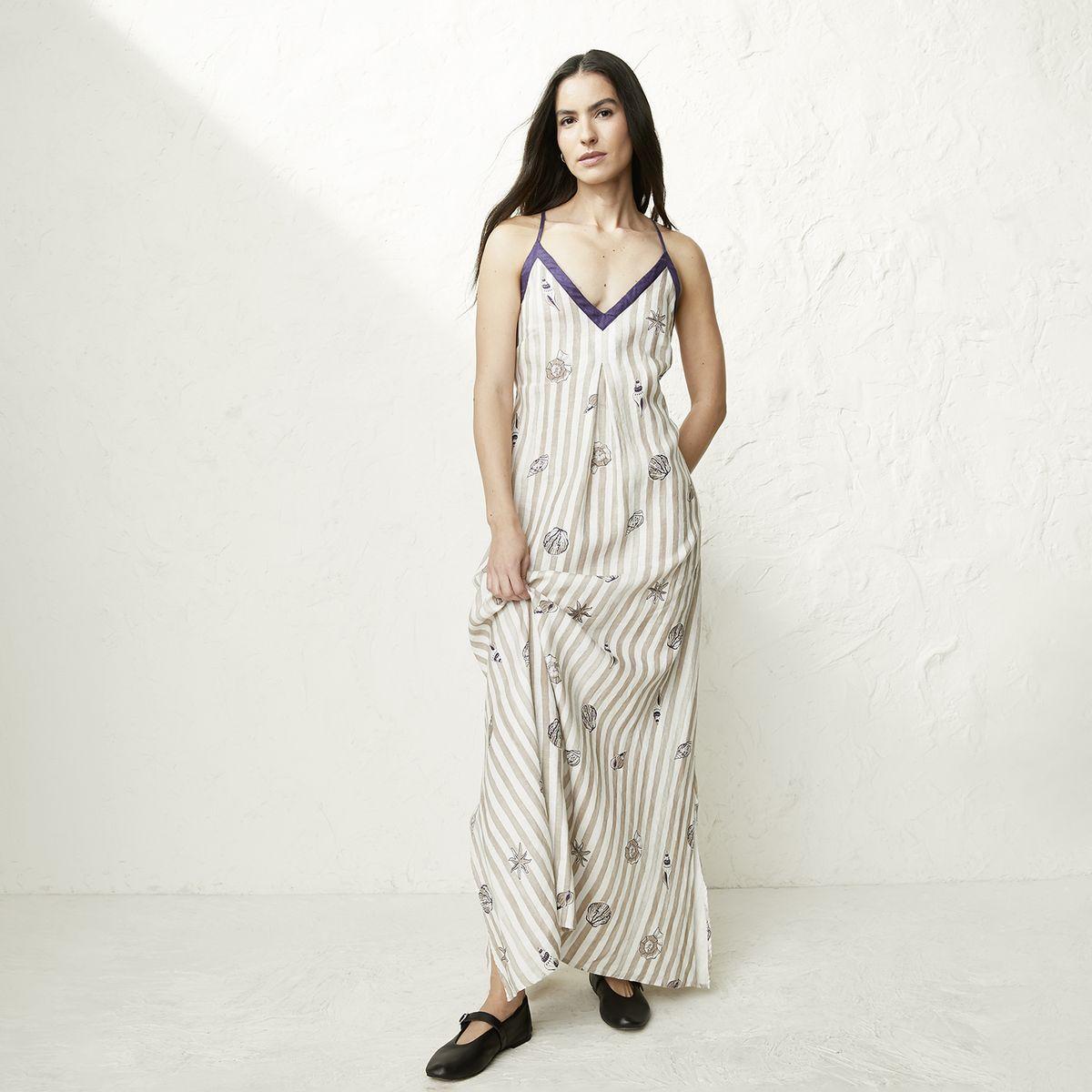 BASEMENT - Vestido Mujer 100% Lino x Fran Larrain Basement