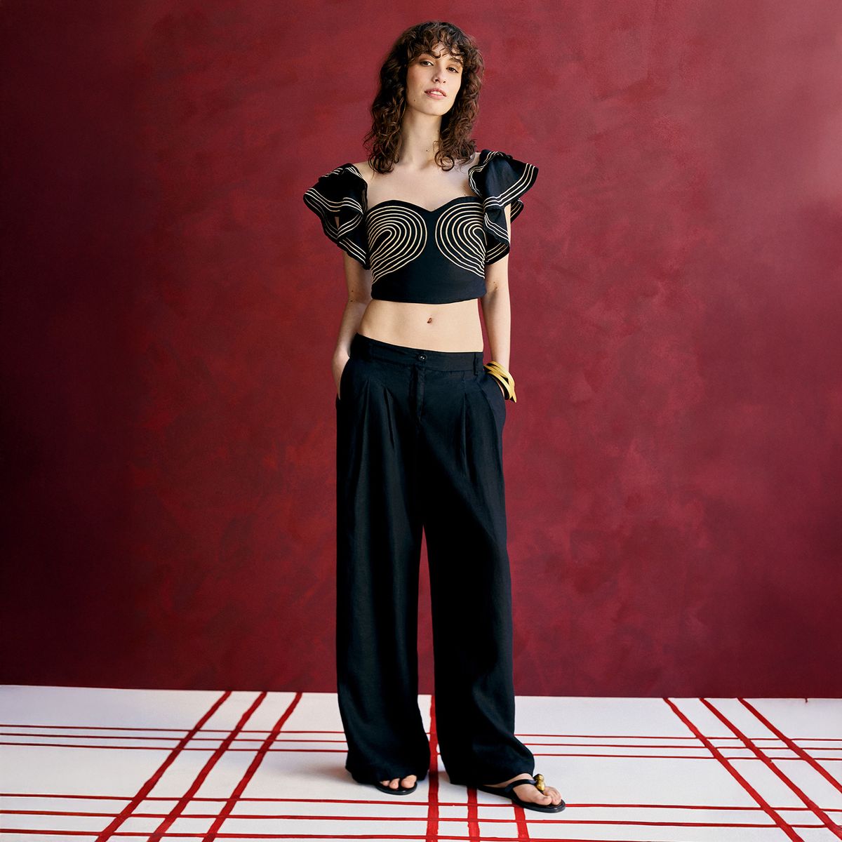 BASEMENT - Pantalón Mujer 100% Lino x Fran Larrain Basement