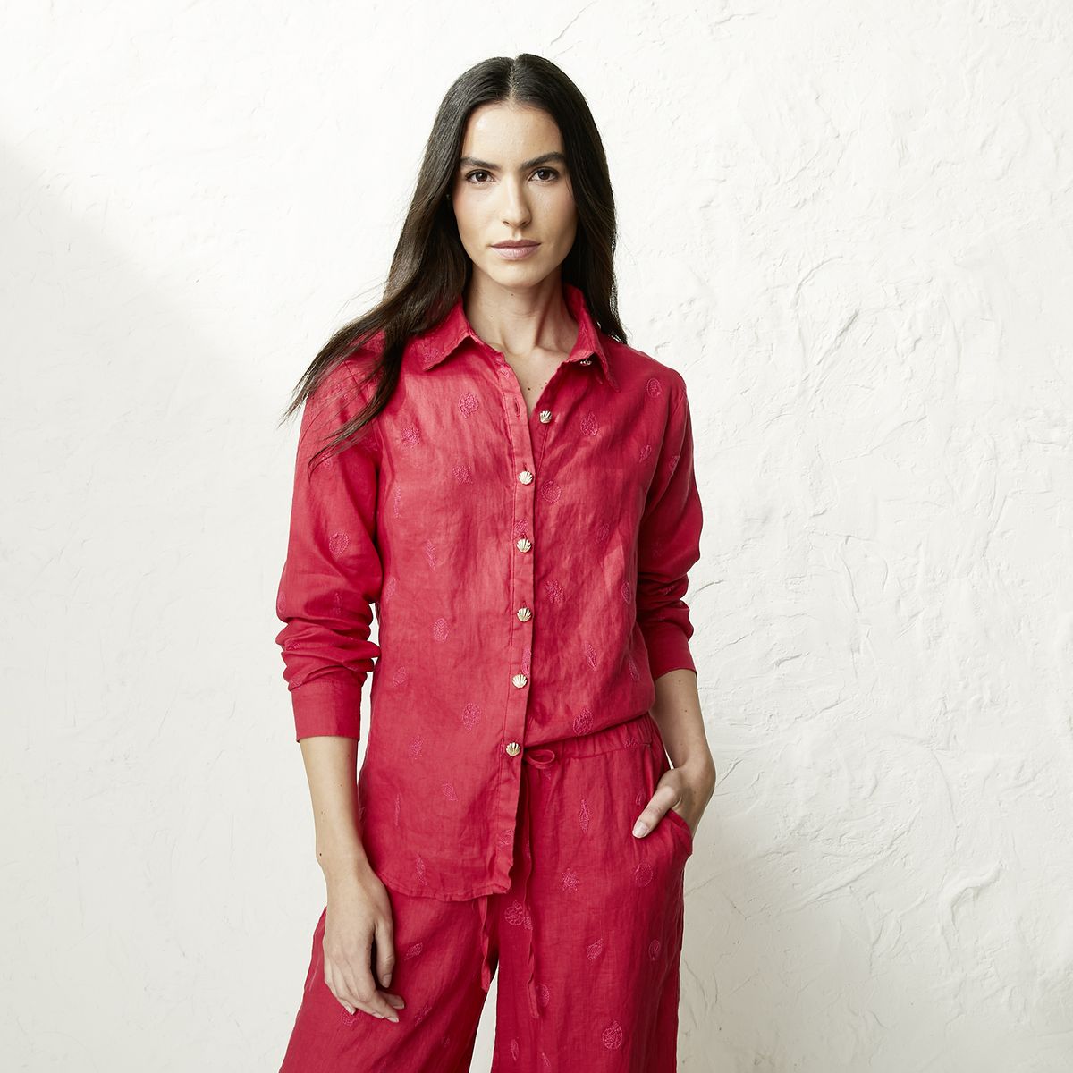 BASEMENT - Blusa Mujer 100% Lino x Fran Larrain Basement