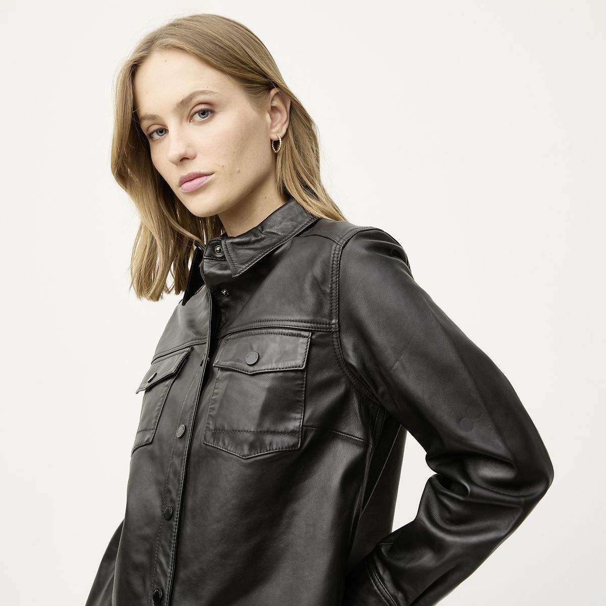 WOLF&HANK - Chaqueta de Cuero Mujer Wolf&Hank