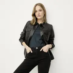 WOLF&HANK - Chaqueta de Cuero Mujer