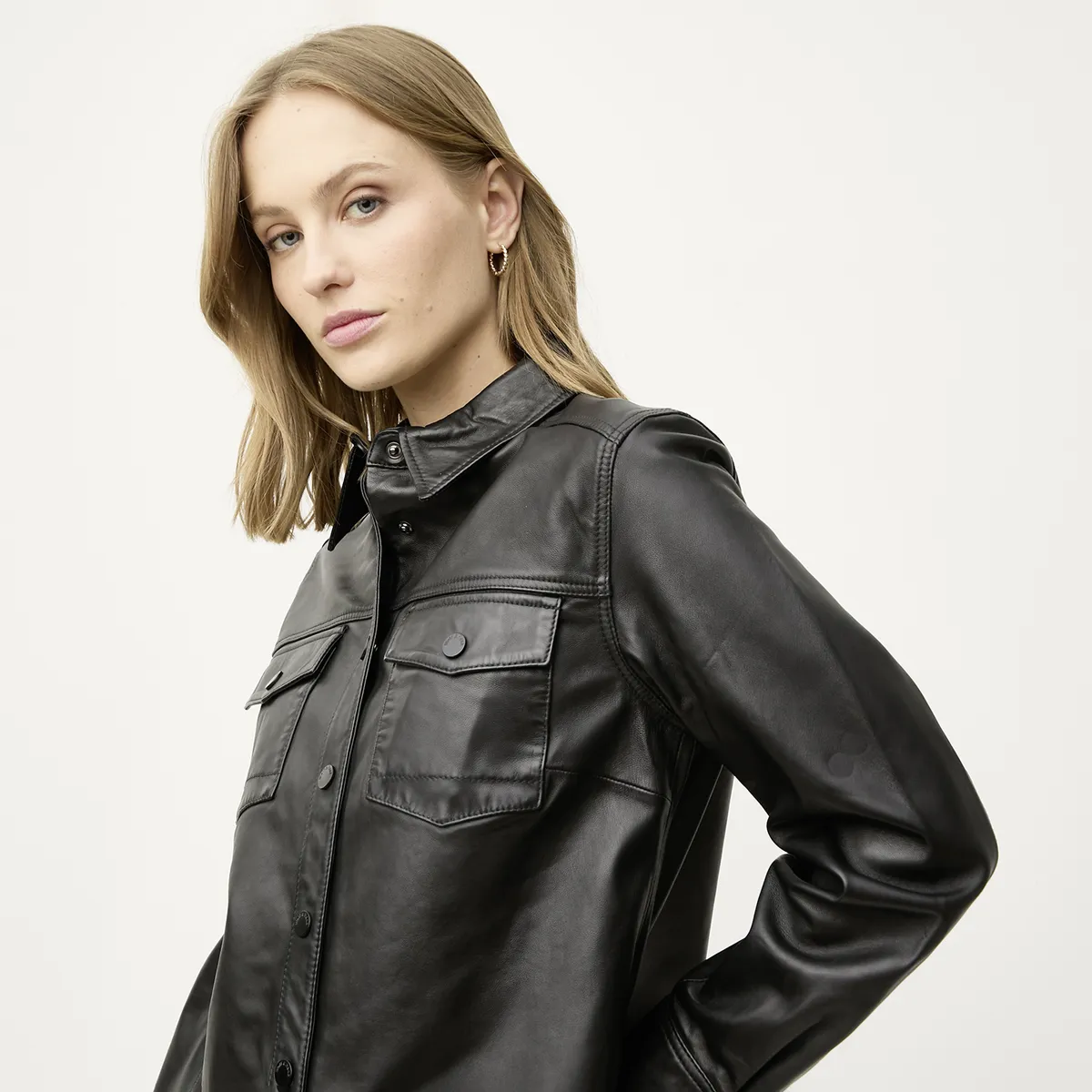 WOLF&HANK - Chaqueta de Cuero Mujer Wolf&Hank