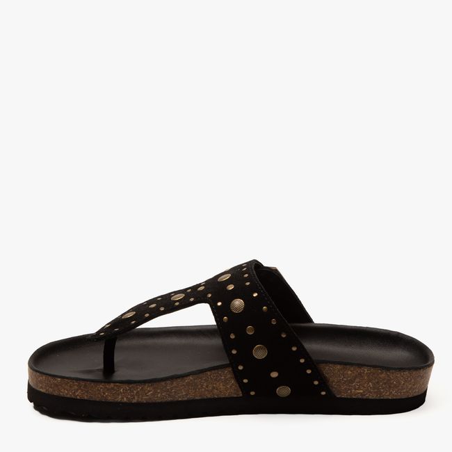 AMERICANINO - Sandalia Mujer Cuero Negro Americanino