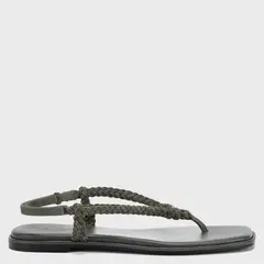 BASEMENT - Sandalia Mujer Cuero Verde x Paula Mekis