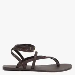 BASEMENT - Sandalia Mujer Cuero Café x Paula Mekis