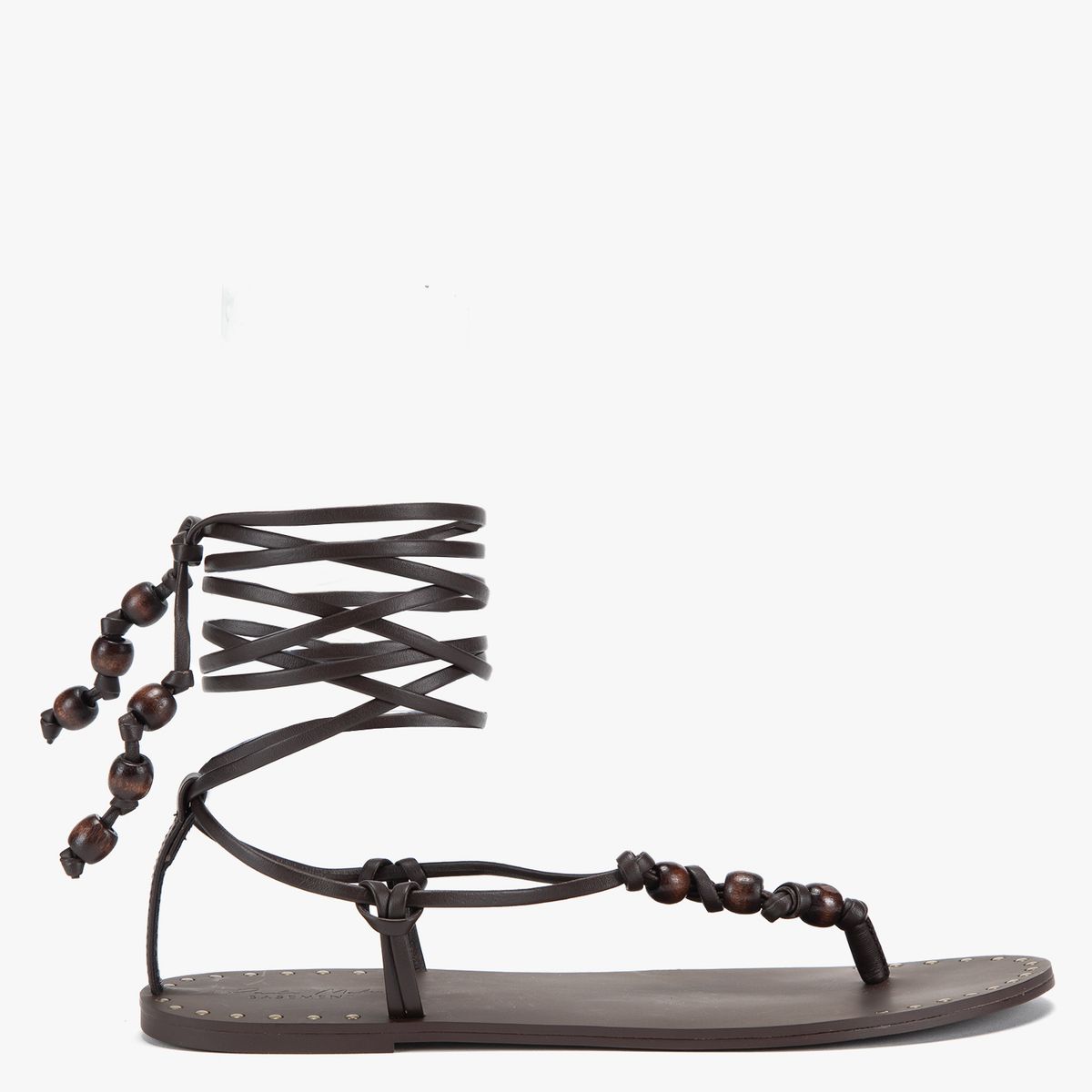 BASEMENT - Sandalia Mujer Cuero Café x Paula Mekis