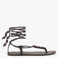 Sandalia Mujer Cuero Café x Paula Mekis