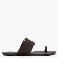 BASEMENT - Sandalia Mujer Cuero Café x Paula Mekis