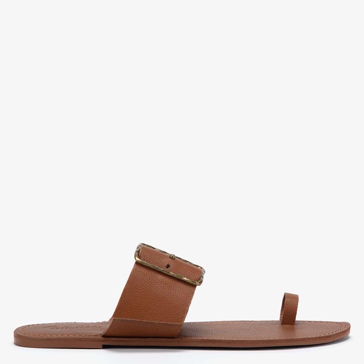 BASEMENT - Sandalia Mujer Cuero Café x Paula Mekis