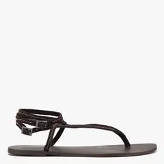 BASEMENT - Sandalia Mujer Cuero Café x Paula Mekis